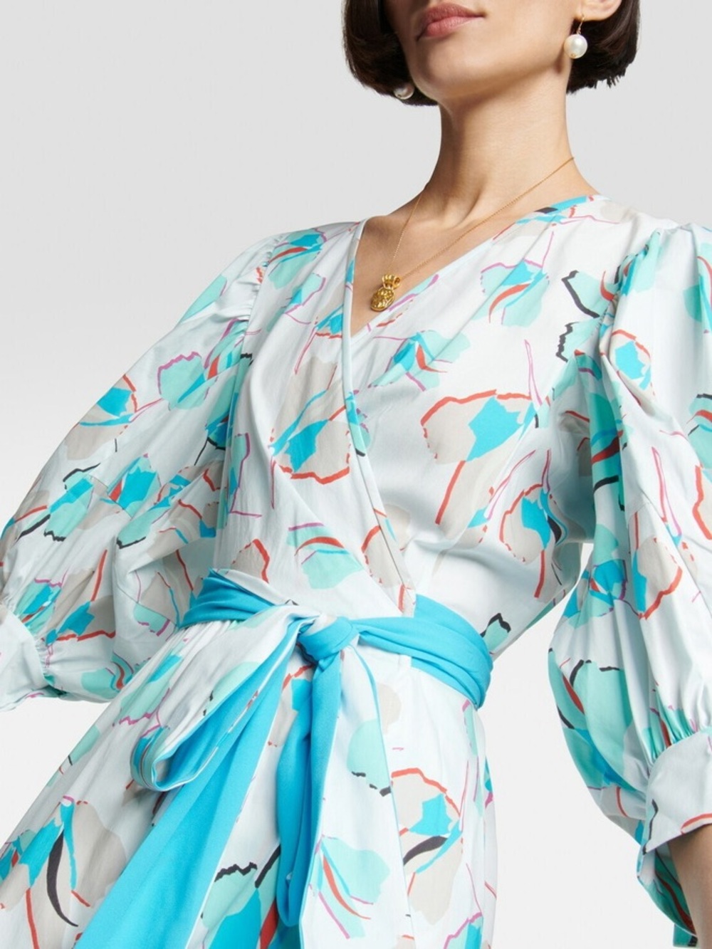 DVF Roxanna Floral Wrap Midi Dress Size 6 Pockets - Picture 12 of 16